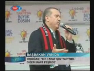 Tayyip Erdoğan Van Mitinginden DTP Şov Yapma Uyarısı 2009