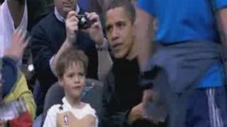 Barack Obama In a NBA Match (02/27/2009)