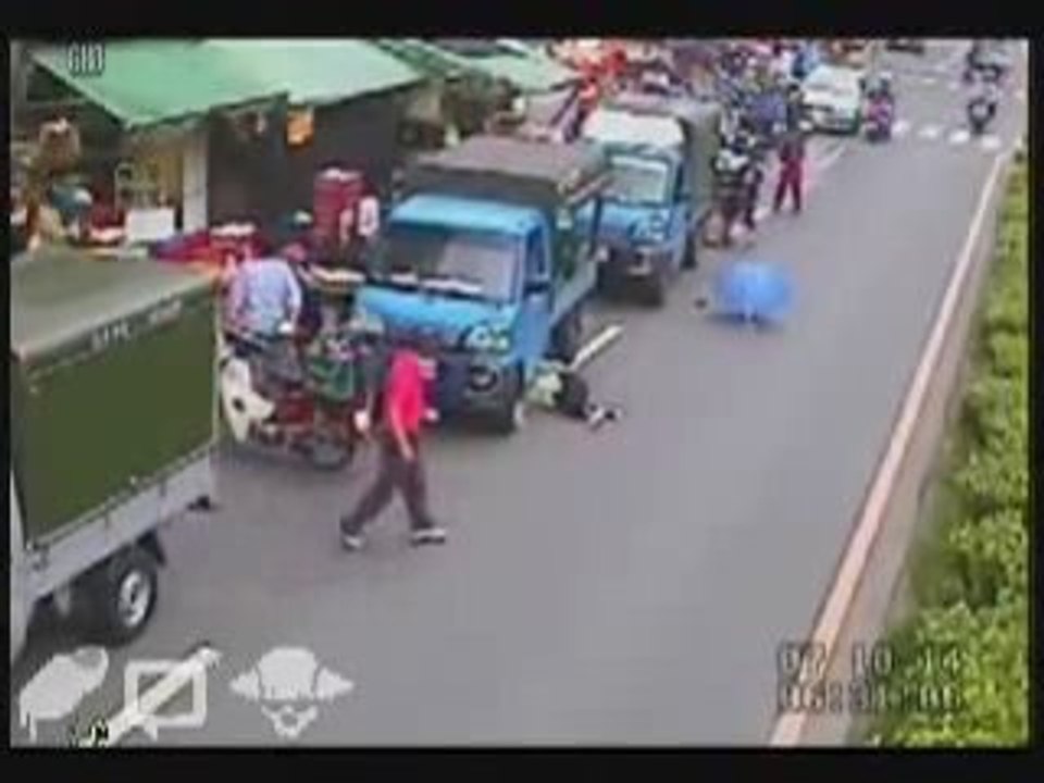 Une femme renversée par une voiture à Taiwan
