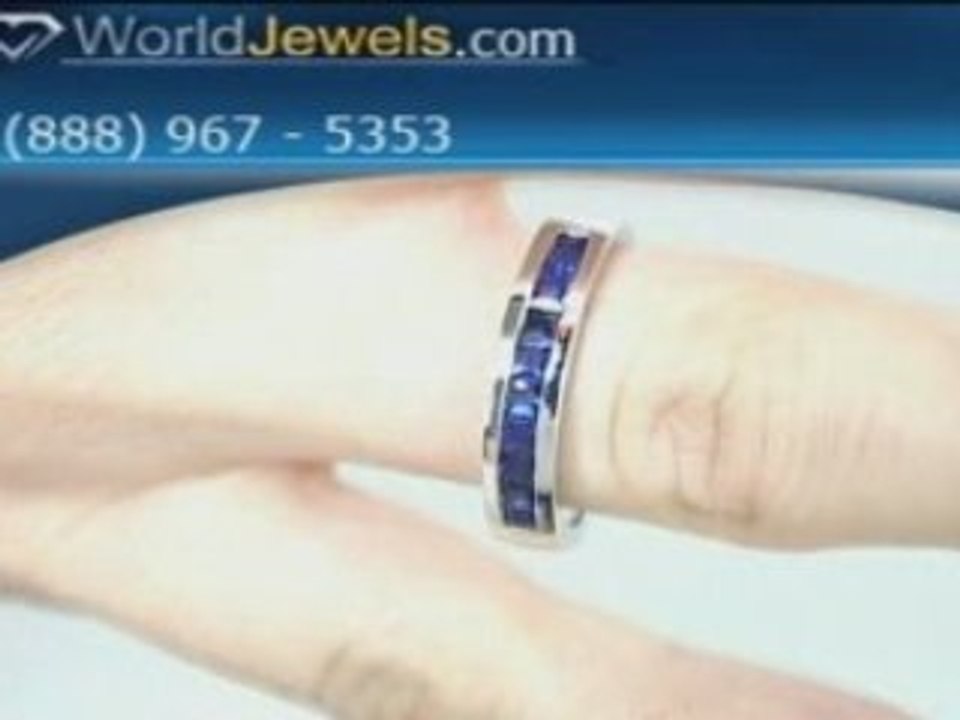 1.00 Carat Sapphire Women's Diamond Band A-034