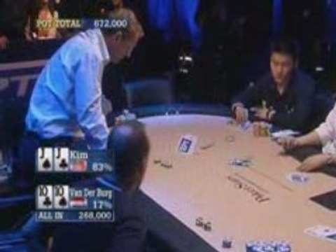 Poker EPT 3 Monte Carlo Van der Burg gets lucky vs Kim
