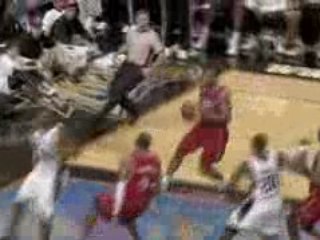 NBA Andre Iguodala goes behind the back on the fast break to