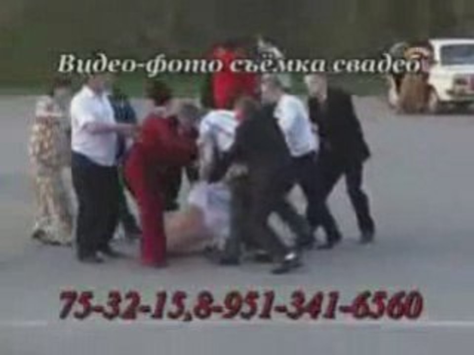 Russian wedding fight