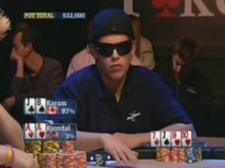 Poker EPT 3 Monte Carlo Kjondal lays down AA