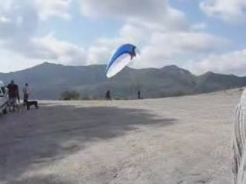 team5 blue crash landung Otivar paragleiten