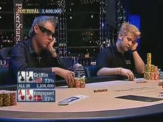 Poker EPT 3 MonteCarlo Griffin all in pre flop vs Kongsgaard