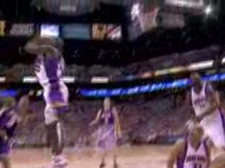 Nba Jason Richardson gets the circus shot to fall in.
