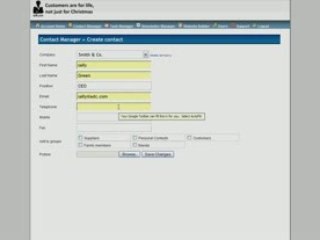 Contact Manager Tutorial for Customers Are For Life