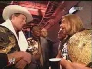J.B.L & Triple H Backstage at WrestleMania 21