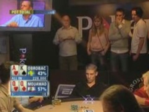 Poker EPT 4 Londres Joseph Mouawad Vs David Obrobac