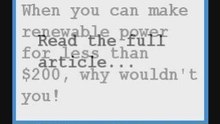 Make Your Own Power - Why Don't You Make Power At Home Ye...