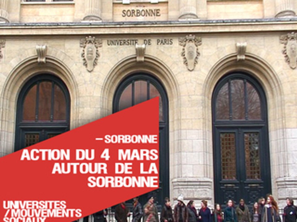Actions autour de la sorbonne du 4 mars 2009