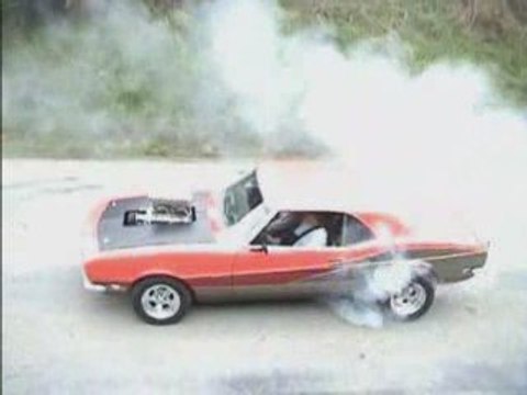Supercharged camaro burnouts