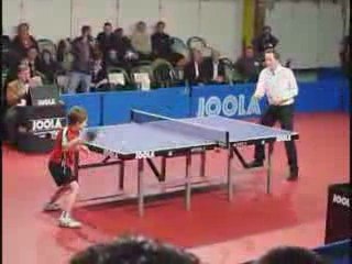 Echange de balle entre Thibaut Darcis et les frères Saive