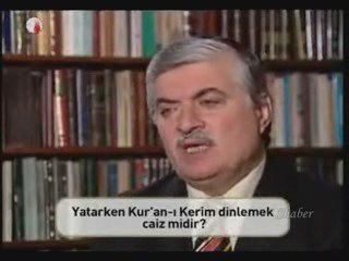 Kuran yatarak okunur mu