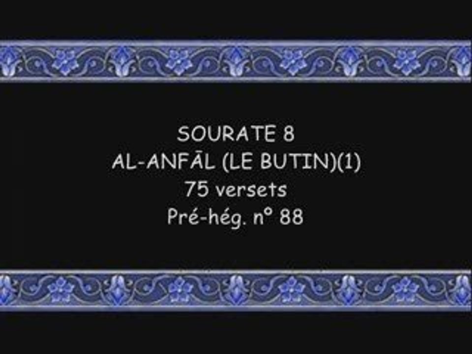 Coran sourate 008 al-anfal ( le butin ) budair 1/2 vostfr