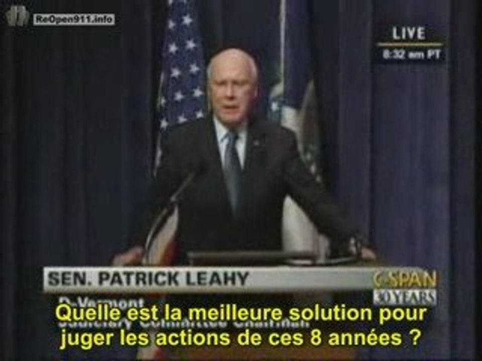 Le Sénateur Leahy veut une Commission sur les années Bush