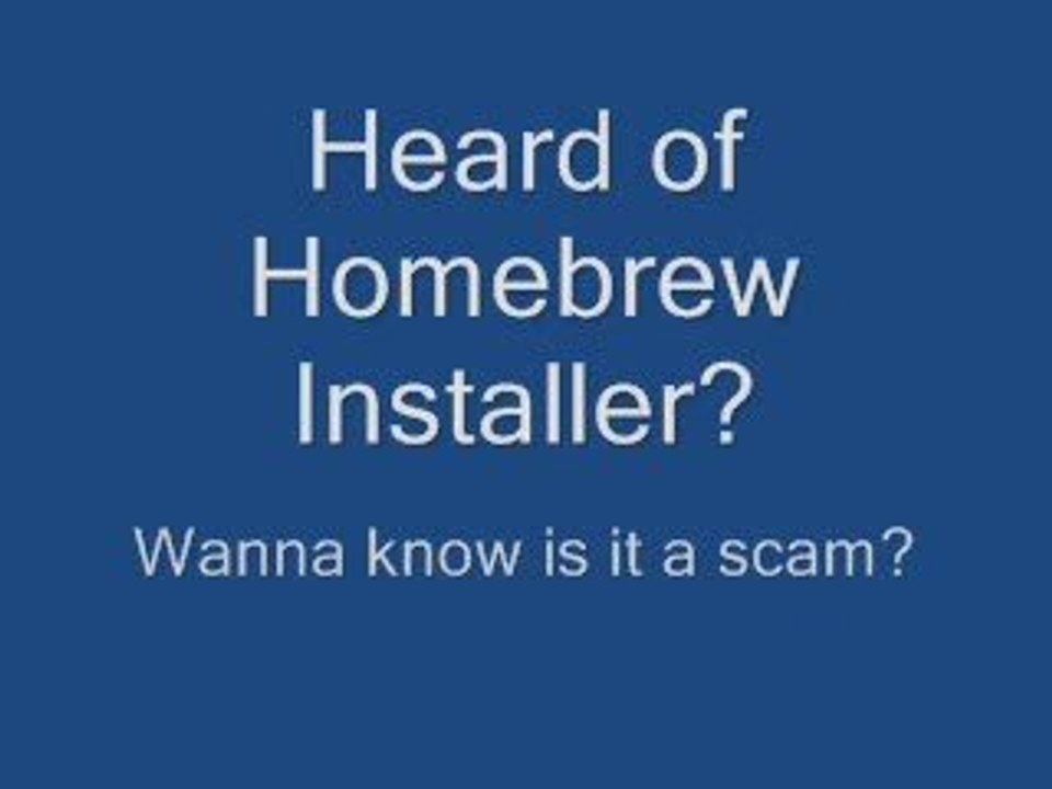 Homebrew Installer Scam
