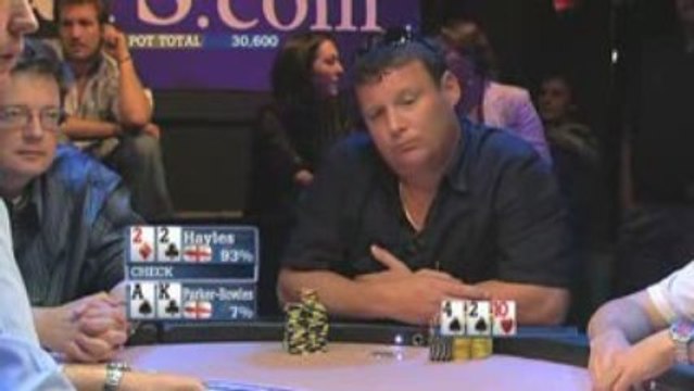 Poker EPT 3 Londres Hayles Flops A Set