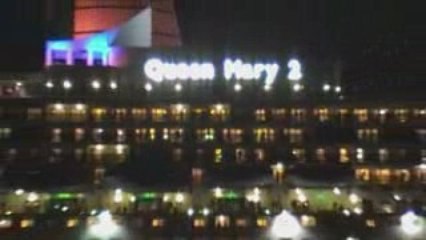 Queen Mary 2 Sails Away from Port Everglades