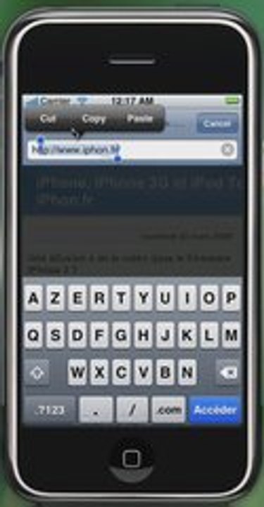 Copier/coller iPhone (Firmware 3.0) - iPhon.fr