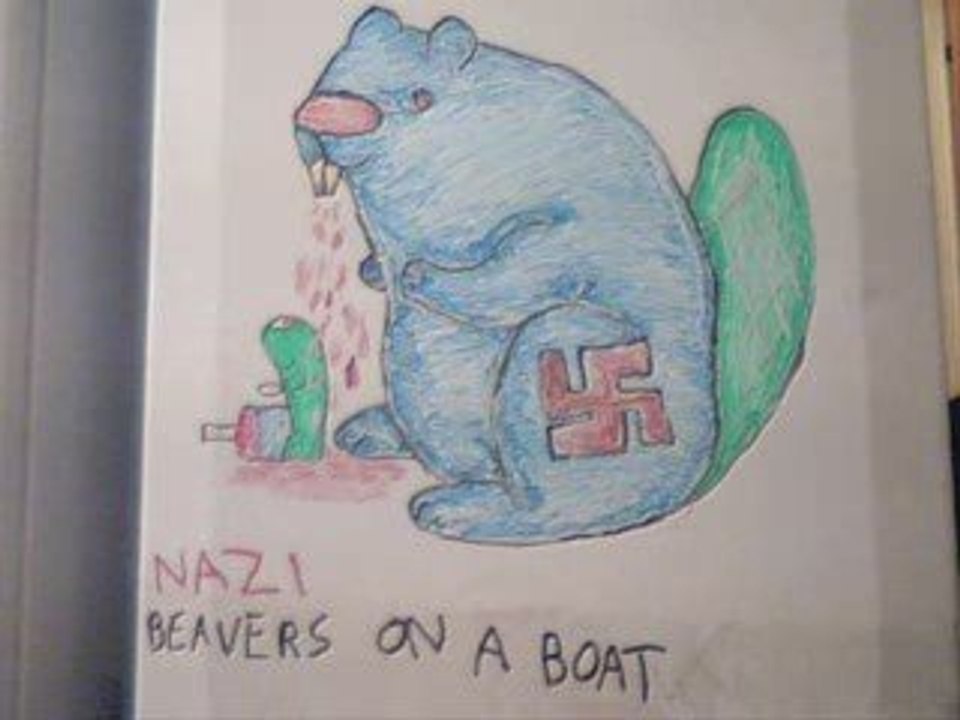 Nazi Lazer-eyed Beavers on a Boat Trailer