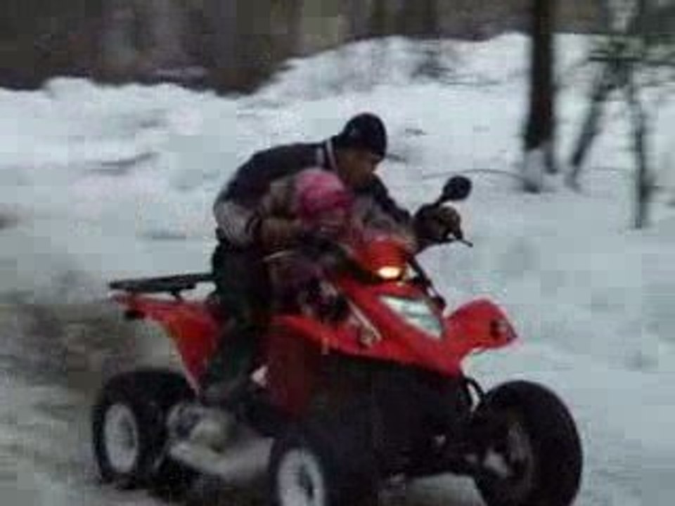 Laurent et charlotte quad neige