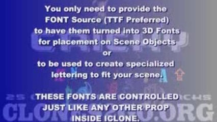 iClone 3D FONTS PACK