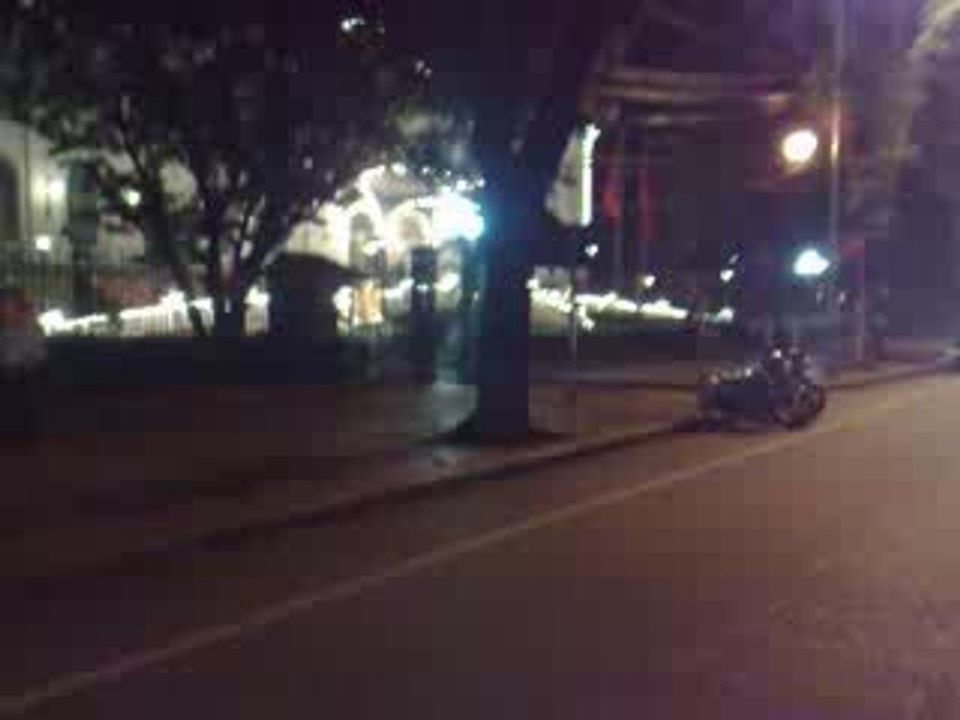 in the street