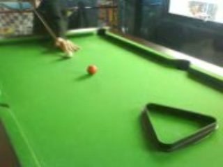 Alexis au billard - massée artistique dans le trou