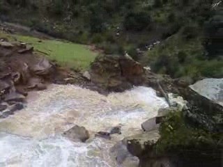 When the blue stream screams in anger like a crawling snake