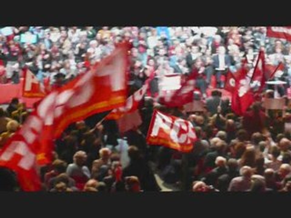 Anne Coulon au meeting du Front de gauche.