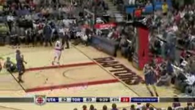 NBA Deron Williams hustles for the steal and Andrei Kirilenk