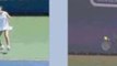 Zvonareva vs Clijsters  - Forehand - Front - Slow-Motion