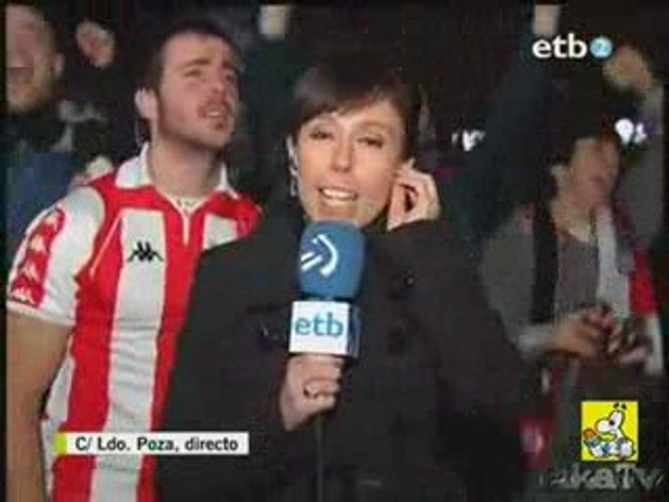 Reportera ETB - Celebracion Athletic en la copa en Bilbao - Vídeo ...