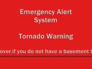 EAS Mock Up - Tornado Warning (Red)