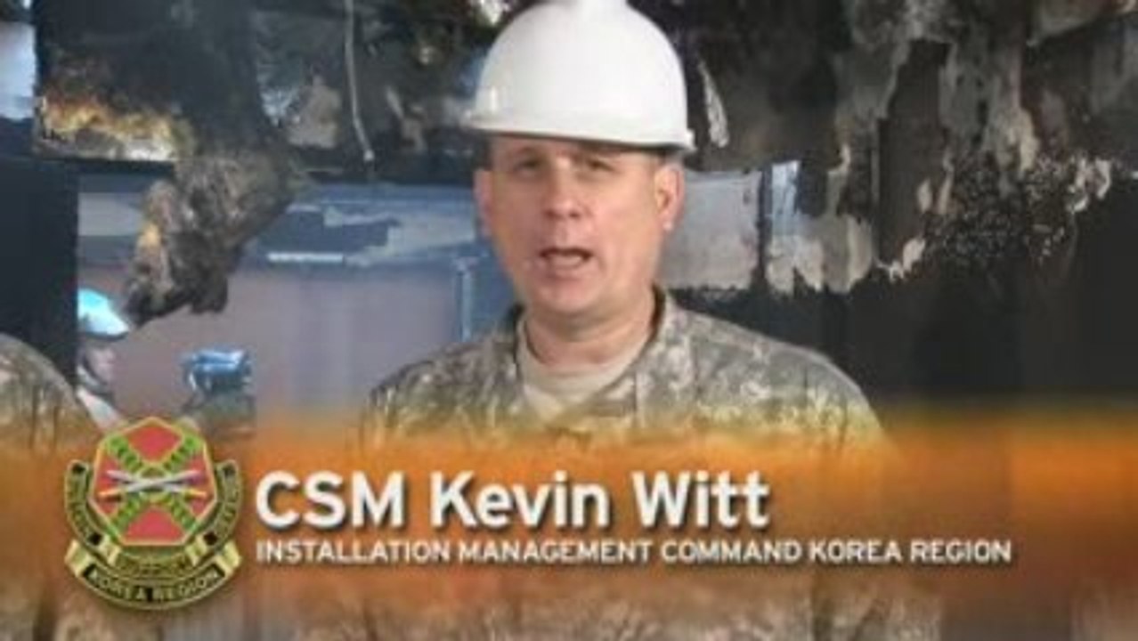 U.S. Army Korea fire scene reenactment and safety spot