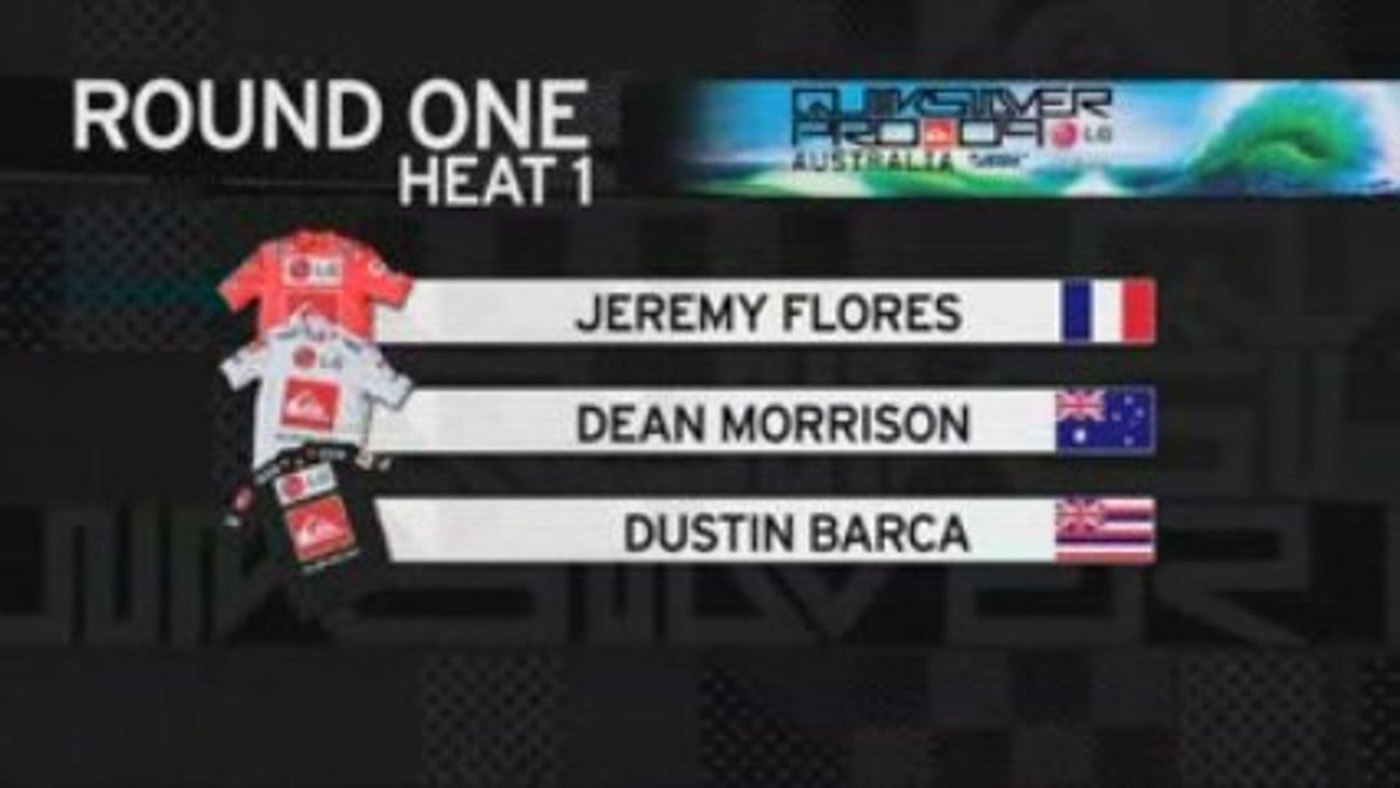 R1 H1 Quiksilver pro GoldCoast (Flores, Morrison, Barca)