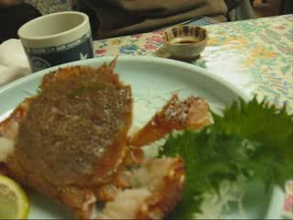 Sashimi de crabe