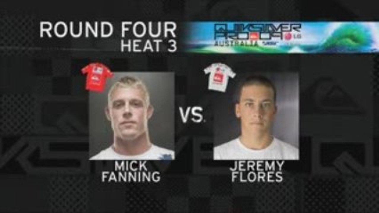 R4 H3 Quiksilver pro GoldCoast (Fanning vs Flores)