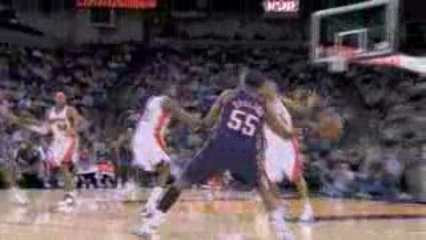 NBA Ronny Turiaf Block on  Sean Williams at the rim.