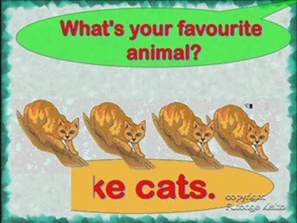 English lesson, farm animal vocabulary