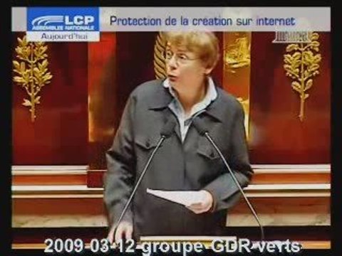 AN loi PCI Martine Billard groupe GDR verts 2009-03-12