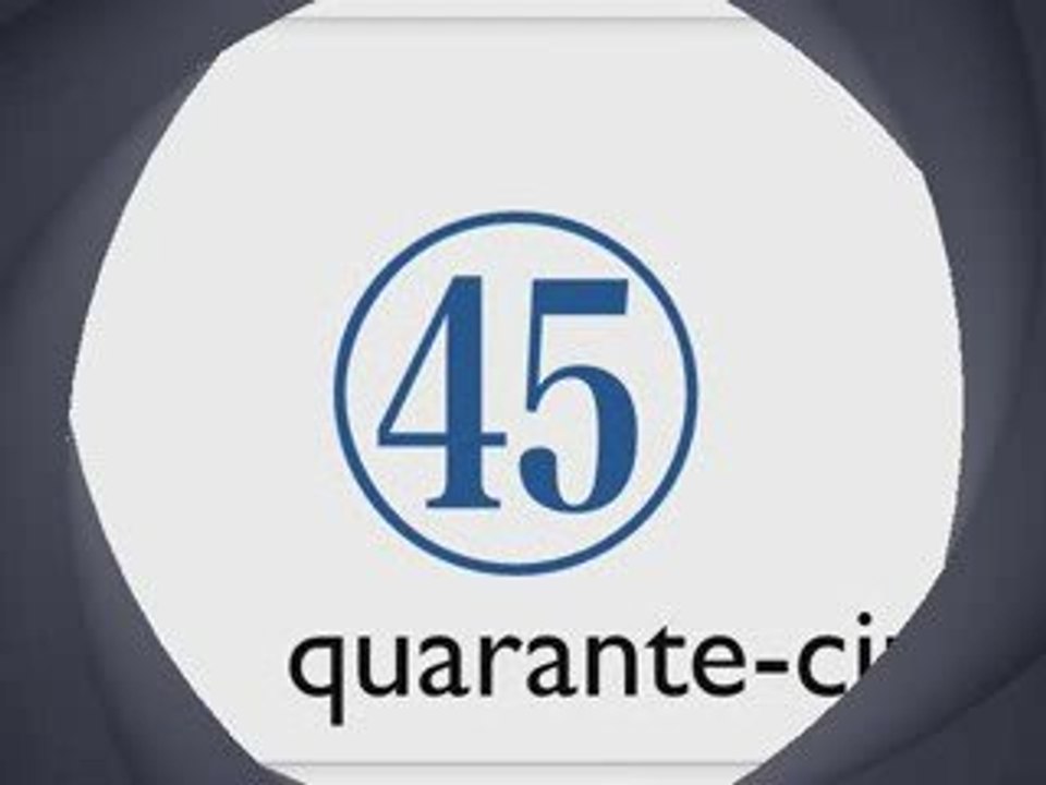 les nombres de 40 a 50
