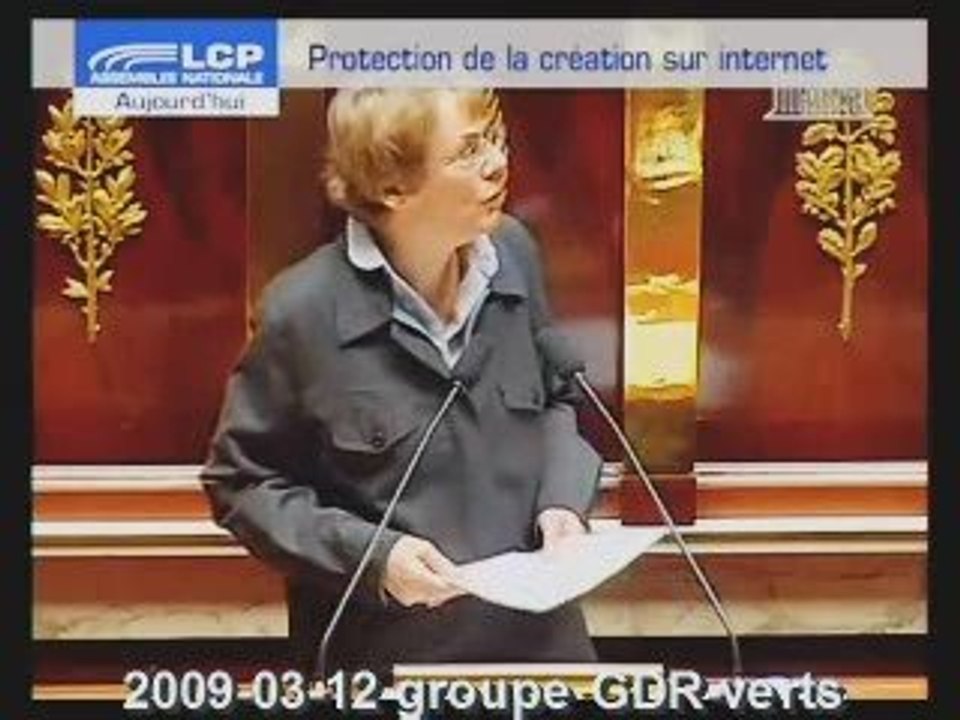 AN loi PCI HADOPI Martine Billard groupe GDR verts