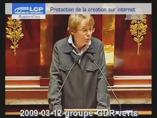 AN loi PCI HADOPI Martine Billard groupe GDR verts