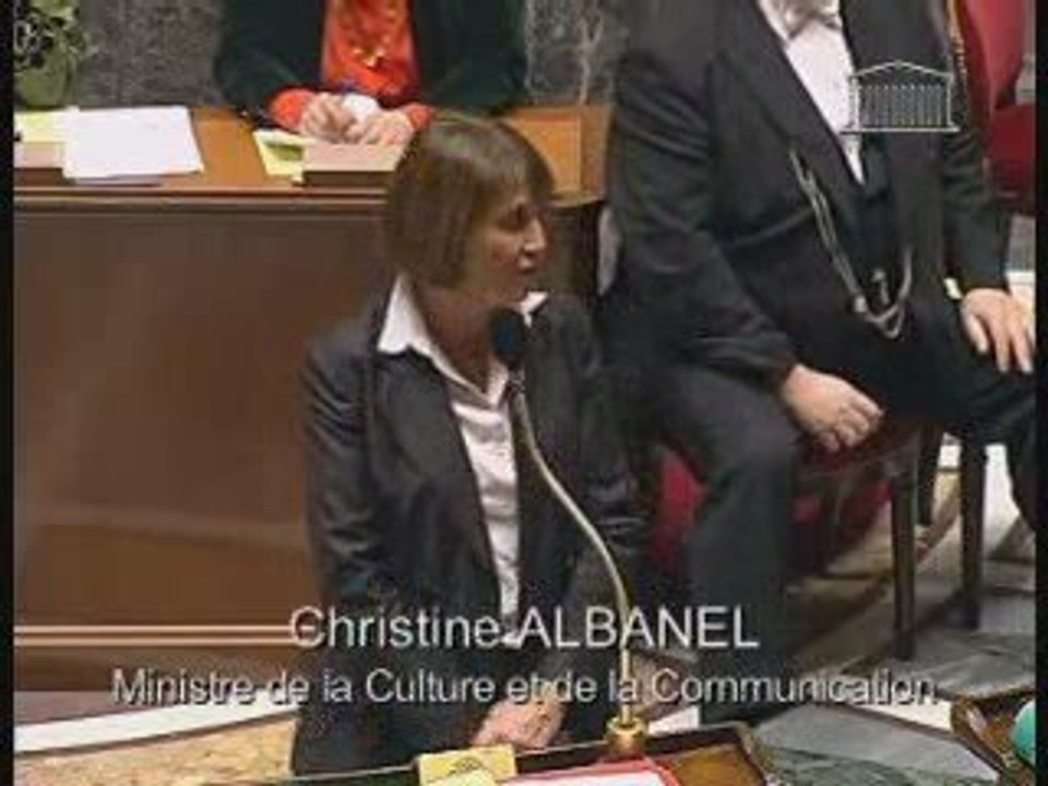 Hadopi: Christine Albanel dérape à l'Assemblée