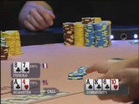 Poker EPT 1 Monte Carlo Schaefer wins big pot vs Feriolo
