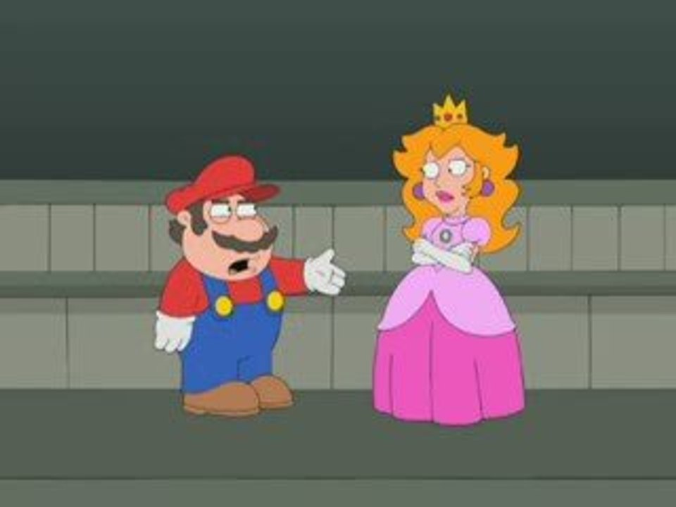 Super Mario resgatando a princesa