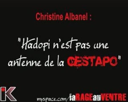 albanel : hadopi n'est pas une antenne de la gestapo